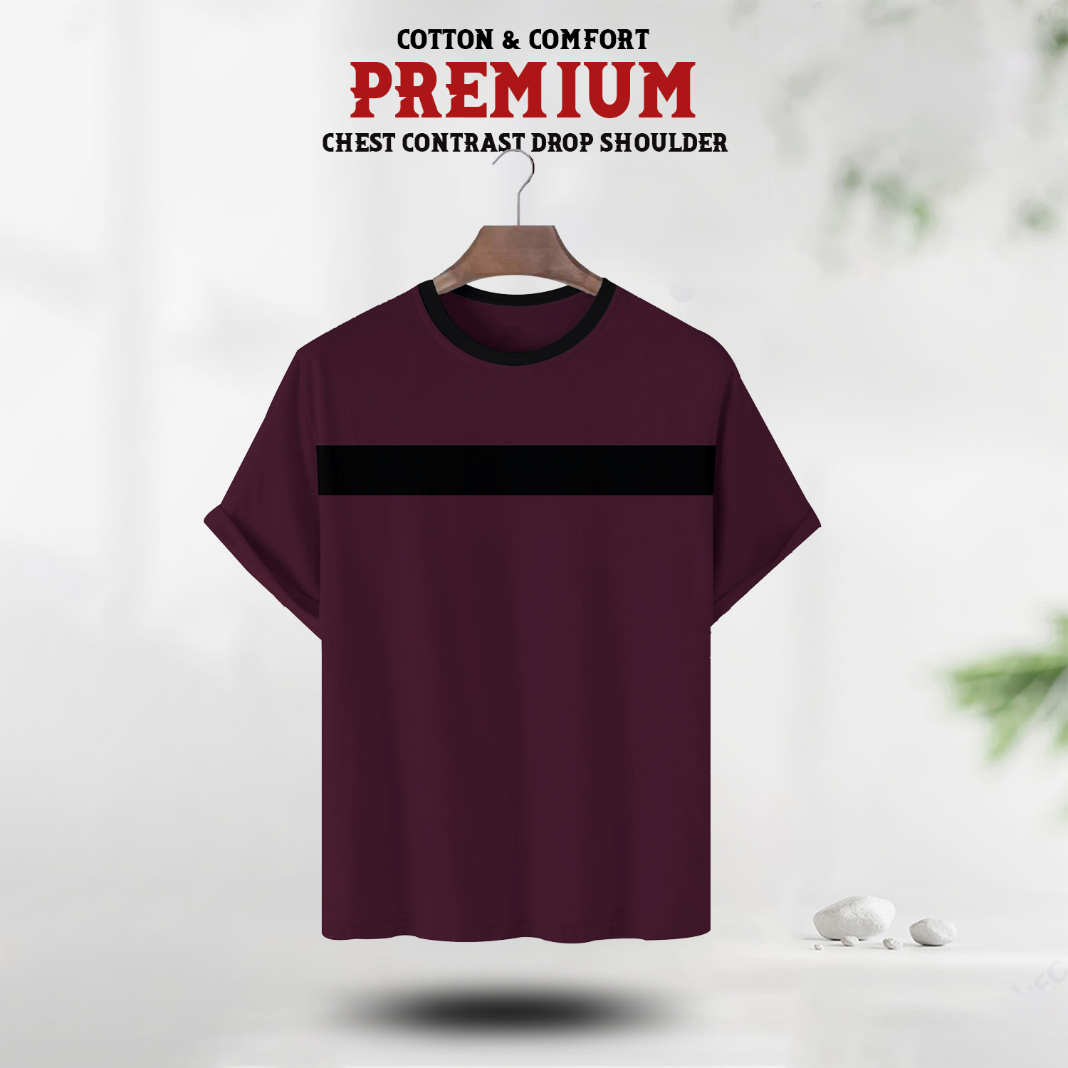 Soft Comfort Drop Shoulder Premium T-Shirt-cc purple