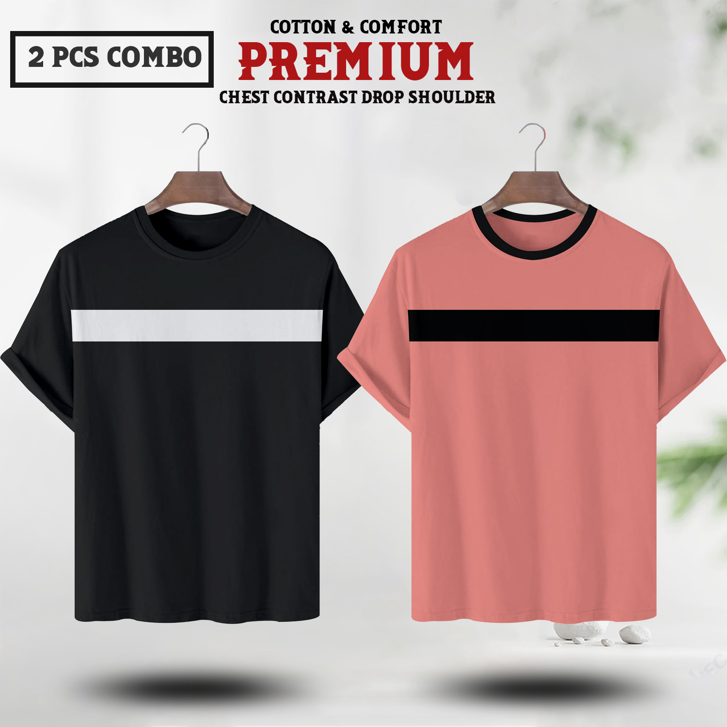 Soft Comfort Drop Shoulder Premium T-Shirt- cc black-cc piyaj