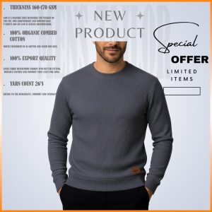 𝐒𝐨𝐥𝐢𝐝 𝐒𝐰𝐞𝐚𝐭𝐬𝐡𝐢𝐫𝐭 - Charcoal1 Pcs