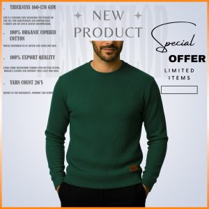 𝐒𝐨𝐥𝐢𝐝 𝐒𝐰𝐞𝐚𝐭𝐬𝐡𝐢𝐫𝐭 - Bottle Green 1 Pcs