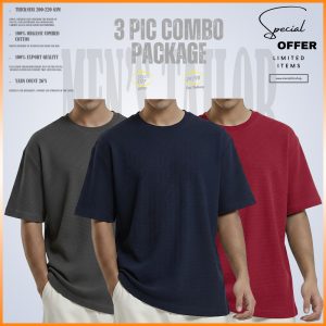 𝐖𝐚𝐟𝐟𝐥𝐞 𝐃𝐫𝐨𝐩 𝐒𝐡𝐨𝐮𝐥𝐝𝐞𝐫_ 𝐅𝐫𝐞𝐞 𝐃𝐞𝐥𝐢𝐯𝐞𝐫𝐲_ 3 pic Combo Offer 200+ GSM_ 𝑪𝒐𝒕𝒕𝒐𝒏 𝒇𝒂𝒃𝒓𝒊𝒄 - Deep Ash - Navy - Maroon