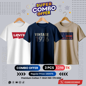 C-60 Premium Luxury Brand 3Pcs Combo T-shirt