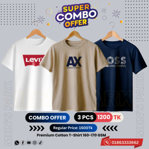 C-57 Premium Luxury Brand 3Pcs Combo T-shirt